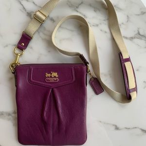 Purple Coach crossbody purse